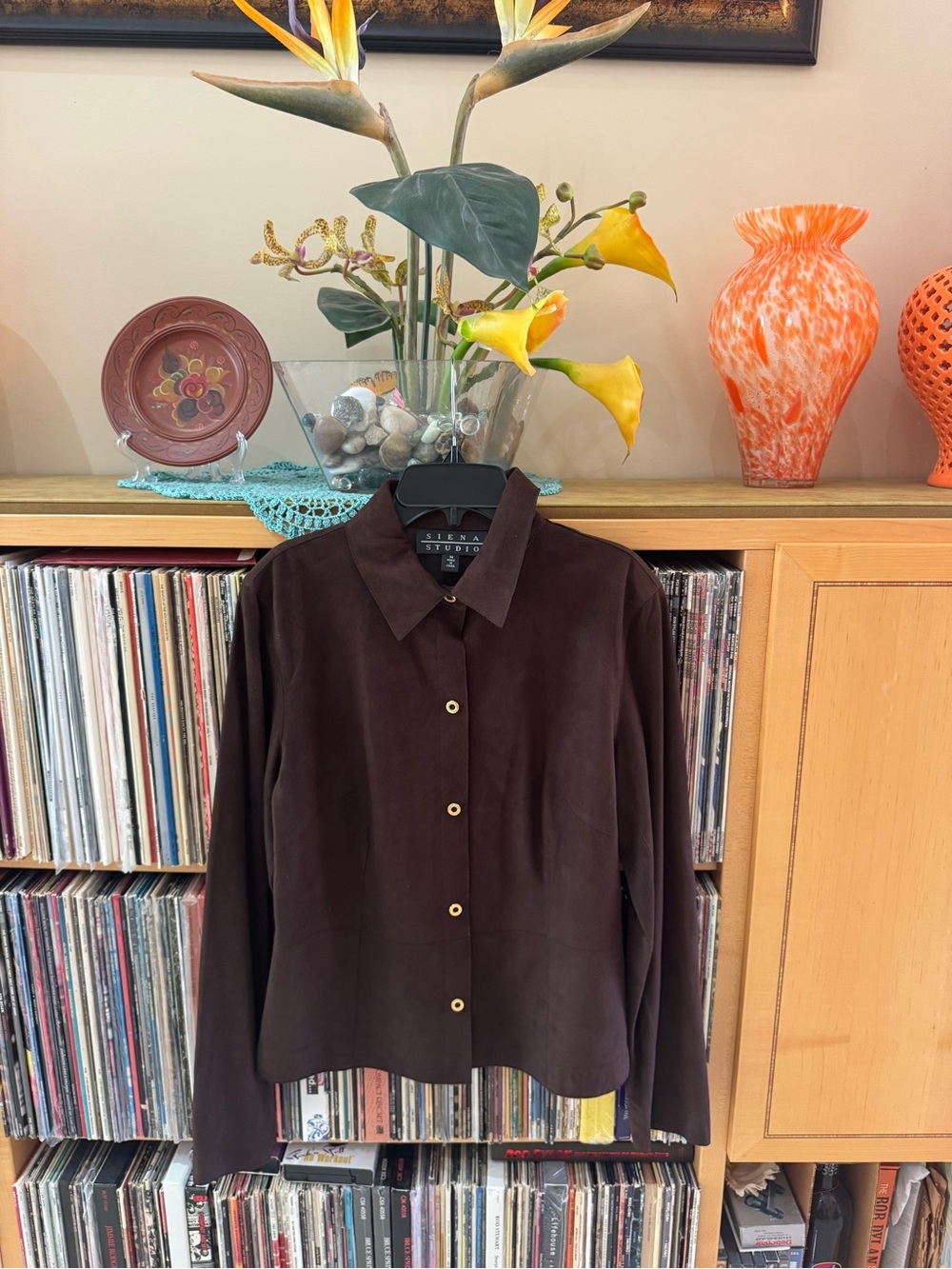 PRICE DROP:SIENA STUDIO. M, Dark Brown SUEDE SHIRT/Jacket